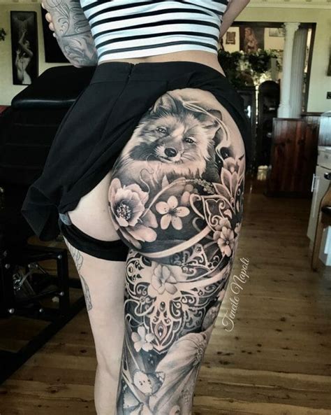 thigh/butt tattoos|15 Butt Tattoo Designs for Bold and Beautiful Booty